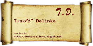 Tuskó Delinke névjegykártya